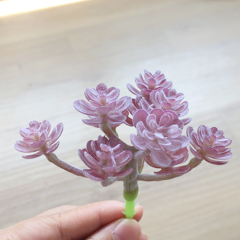 fake purple succulents 12pcs/set Artificial Succulents Fake Faux Flowers Mini Pvc Simulated – The Garden Shed