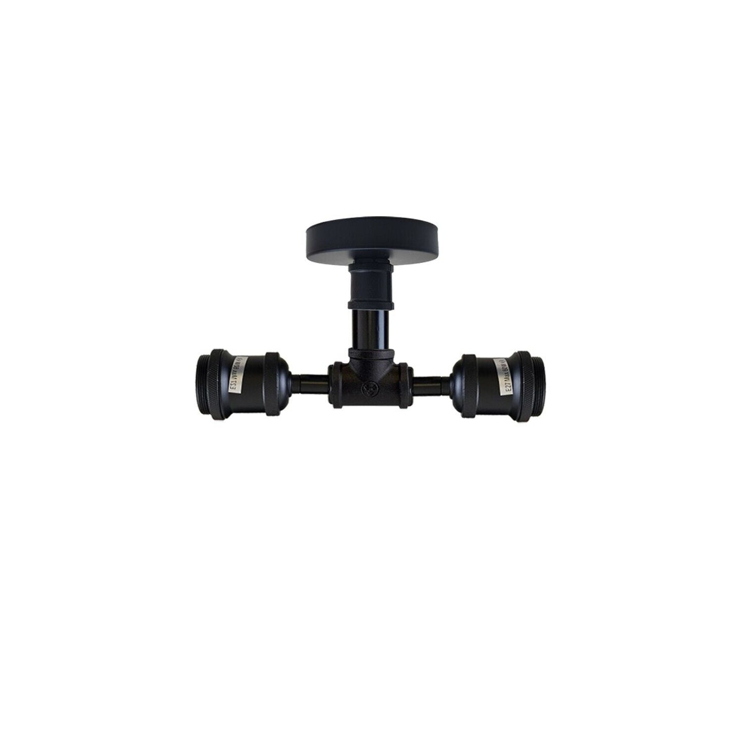 Industrial Vintage  Rustic Steampunk Metal pipe Ceiling Black Wall