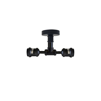 Industrial Vintage  Rustic Steampunk Metal pipe Ceiling Black Wall