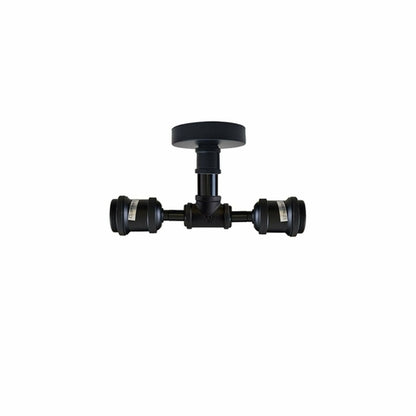 Industrial Vintage  Rustic Steampunk Metal pipe Ceiling Black Wall