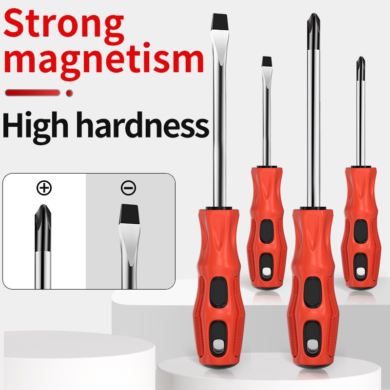 2pcs Magnetic Screwdriver Multifunctional Flat Head Cross Screwdriver