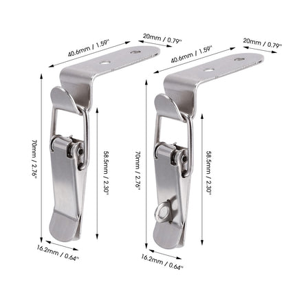 4pcs Duck-mouth Buckle Hook Wooden Box Hasps Clamp 90 Degrees