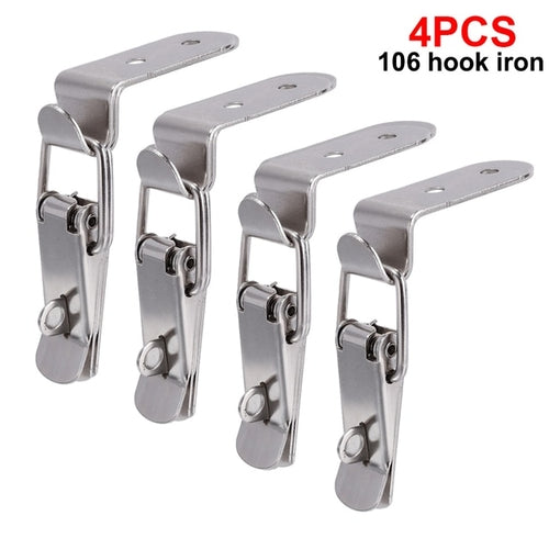 4pcs Duck-mouth Buckle Hook Wooden Box Hasps Clamp 90 Degrees