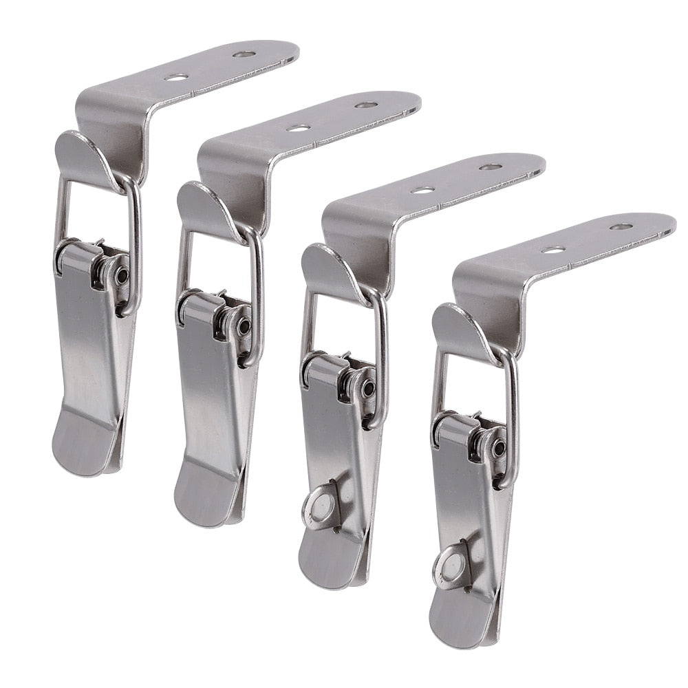 4pcs Duck-mouth Buckle Hook Wooden Box Hasps Clamp 90 Degrees