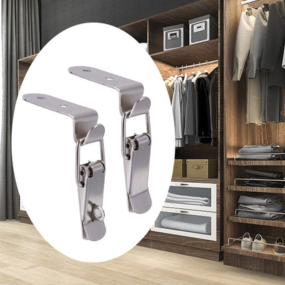 4pcs Duck-mouth Buckle Hook Wooden Box Hasps Clamp 90 Degrees