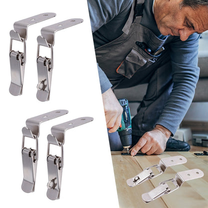 4pcs Duck-mouth Buckle Hook Wooden Box Hasps Clamp 90 Degrees