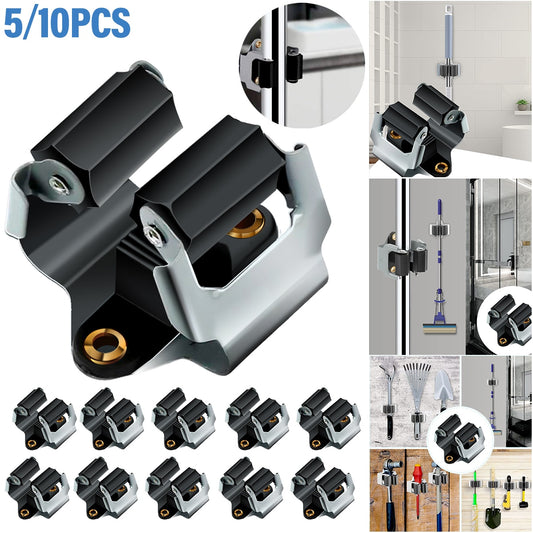 Broom Holder Wall Mount Clip | Garden Storage Clips Rack | Wall