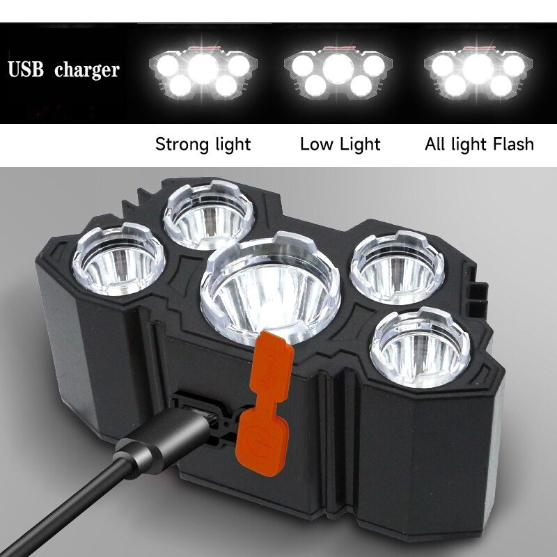 Head Lamp Usb Rechargeable Battery | Fishing Headlight Battery - Usb