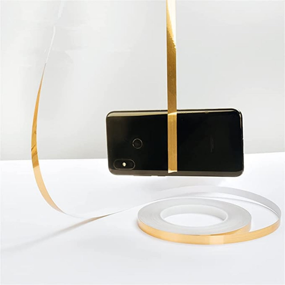 50M Gold black Self Adhesive Tile Stickers Tape Floor Waterproof  Wall