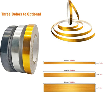 50M Gold black Self Adhesive Tile Stickers Tape Floor Waterproof  Wall