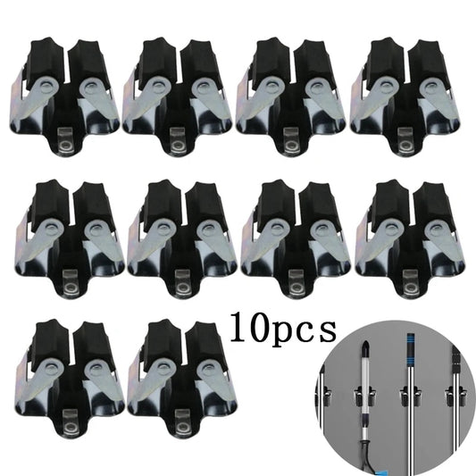 5pcs 10pcs Mop Broom Holder Wall Mounted Garden Storage Clips Rack