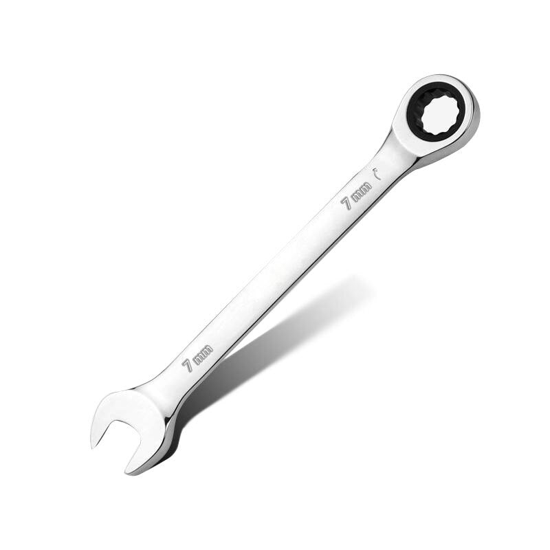6mm 19mm chrome vanadium steel metric ratchet wrench, open end dual
