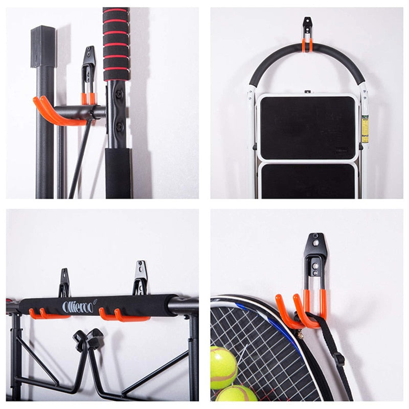 7Pcs/set Heavy Duty Metal Hooks Wall Mount Garage Bike Hanger Hook
