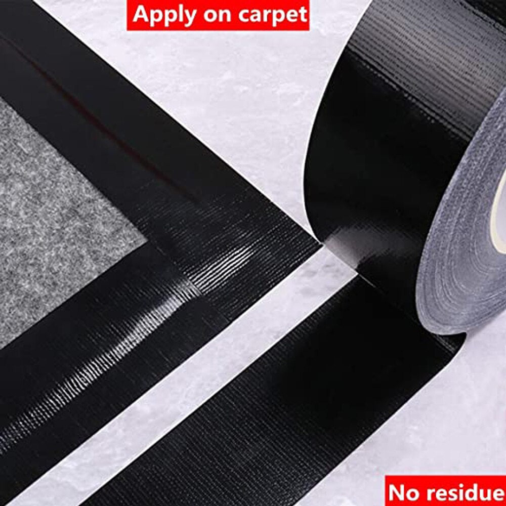 Black Duct Tape Industrial Grade Waterproof, Strong, Flexible, No