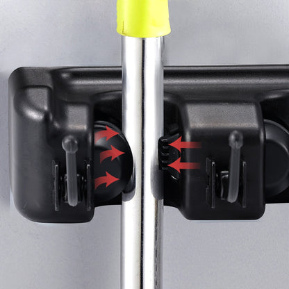 Broom Holder Wall Mount Mop Organizer Storage Tool Racks Stainless