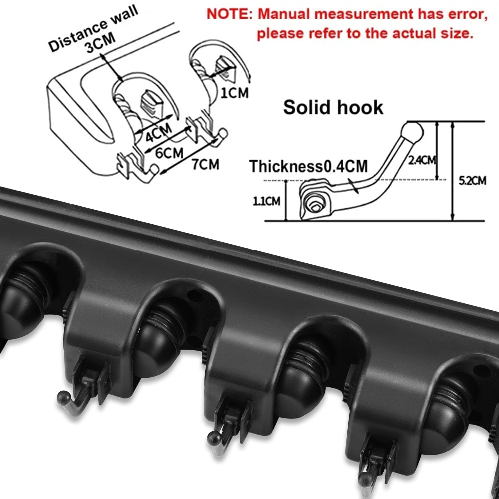 Broom Holder Wall Mount Mop Organizer Storage Tool Racks Stainless