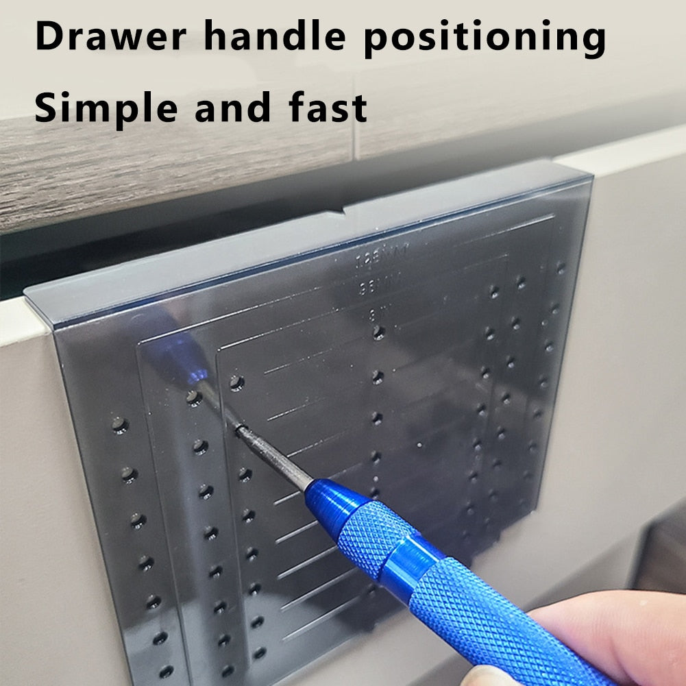 Cabinet Handle Drill Mounting Kit for Drawer Pulls Door Template