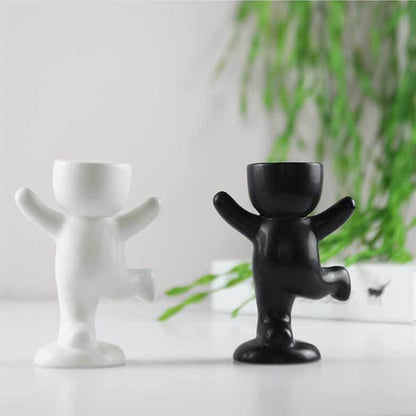 Creative Humanoid Ceramic Flower Pot Vase Plant Pot Ceramic Crafts