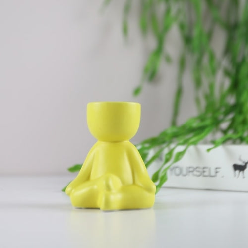 Creative Humanoid Ceramic Flower Pot Vase Plant Pot Ceramic Crafts