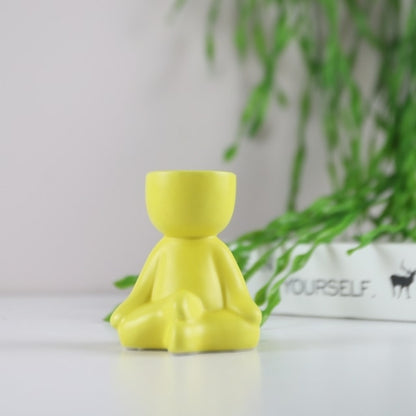 Creative Humanoid Ceramic Flower Pot Vase Plant Pot Ceramic Crafts