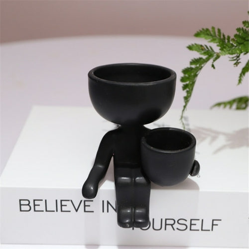 Creative Humanoid Ceramic Flower Pot Vase Plant Pot Ceramic Crafts