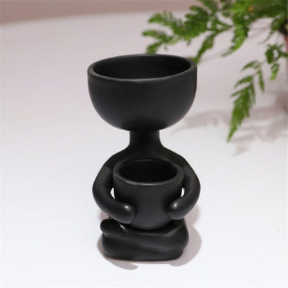 Creative Humanoid Ceramic Flower Pot Vase Plant Pot Ceramic Crafts