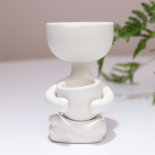 Creative Humanoid Ceramic Flower Pot Vase Plant Pot Ceramic Crafts
