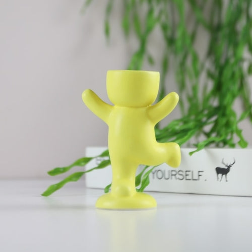 Creative Humanoid Ceramic Flower Pot Vase Plant Pot Ceramic Crafts
