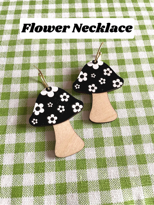 Mushroom Necklace: Flowers