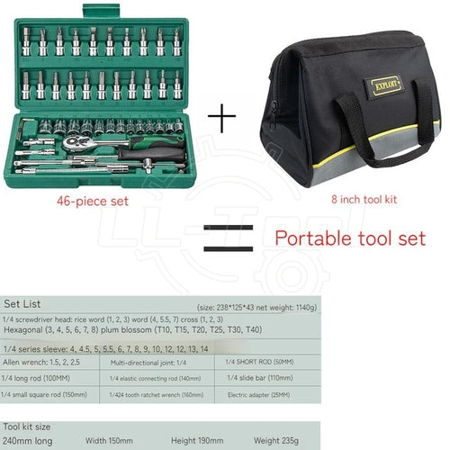 Multifunctional Auto Repair Tools Box Set Electrician Spanner