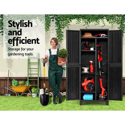 Gardeon Outdoor Storage Cabinet Lockable Tall Garden Sheds Garage