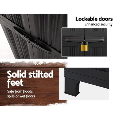 Gardeon Outdoor Storage Cabinet Lockable Tall Garden Sheds Garage