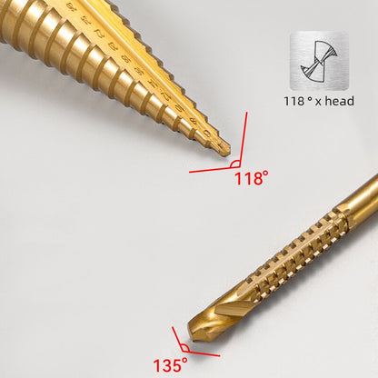 Hss Titanium Coated Step Drill Bit 4 32mm Drilling - 4-12mm 4-20mm