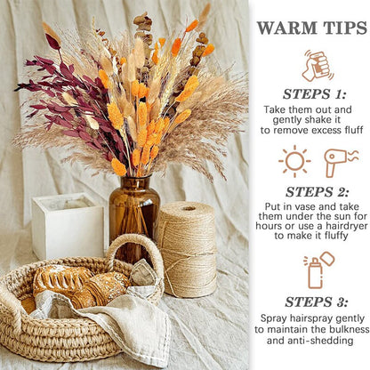 Bouquets Natural Dried Flowers Decoration | Artificial Flowers